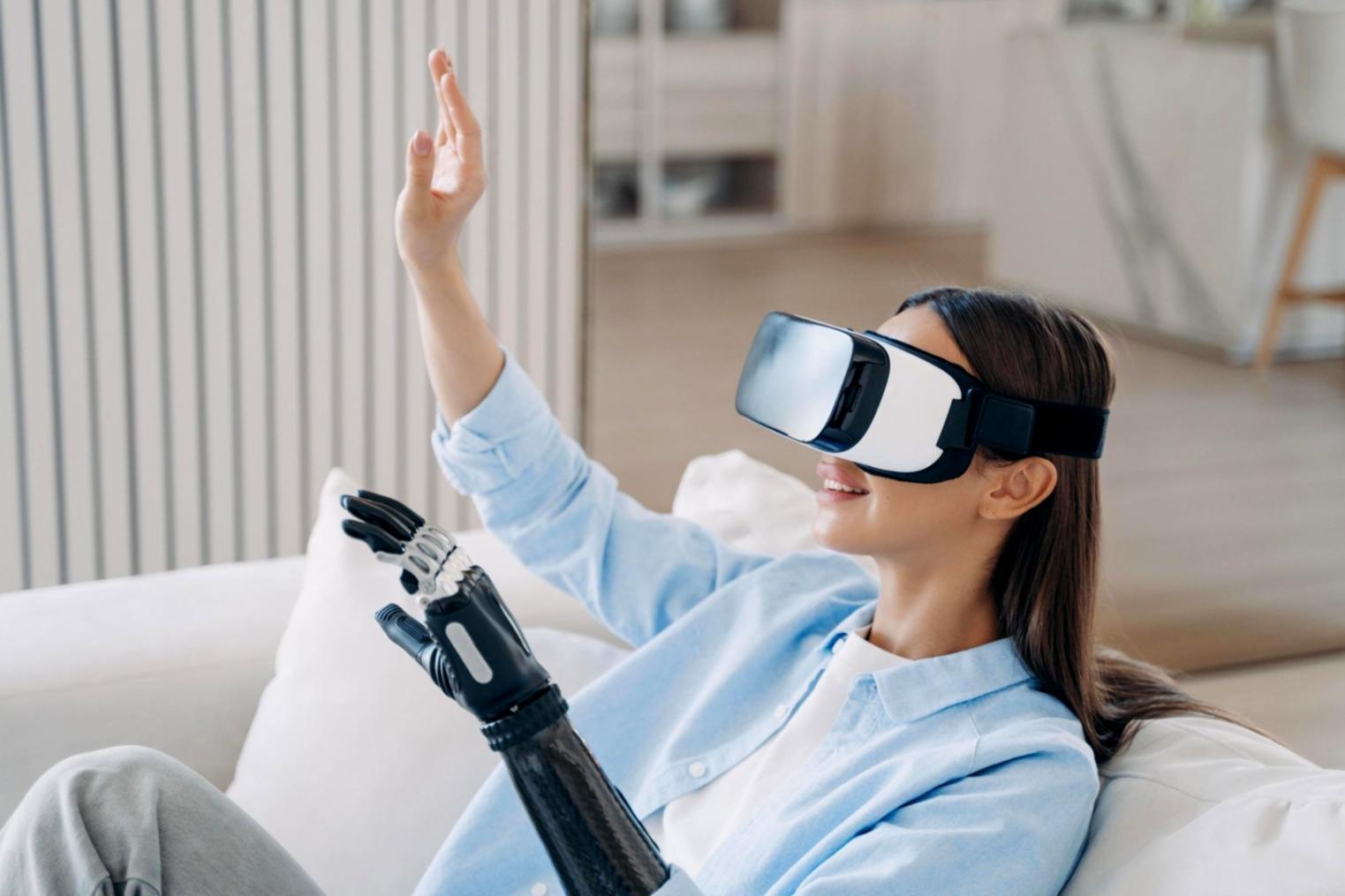 Collaborative workspace showing AR/VR development setup